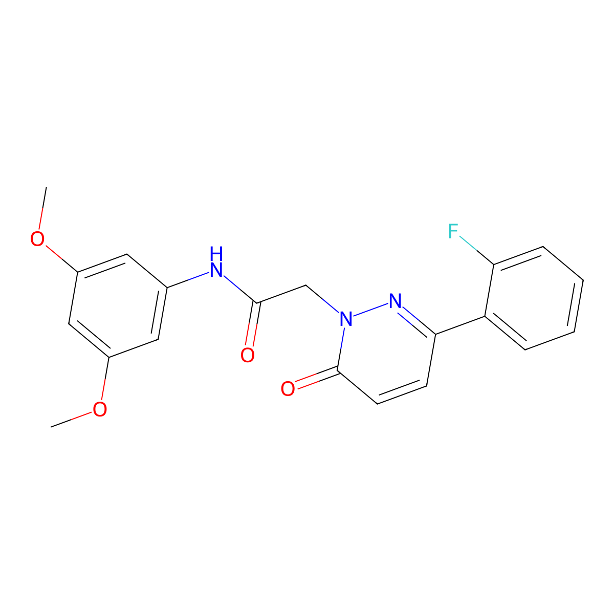 N-(3,5-dimethoxyphenyl)-2-[3-(2-fluorophenyl)-6-oxopyridazin-1(6H)-yl]acetamide molecular structure, CAS 1232803-18-7