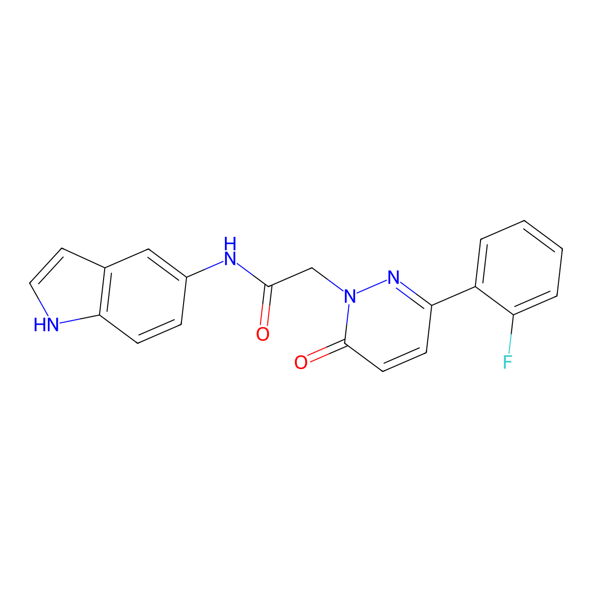 2-[3-(2-fluorophenyl)-6-oxopyridazin-1(6H)-yl]-N-(1H-indol-5-yl)acetamide molecular structure, CAS 1232803-27-8