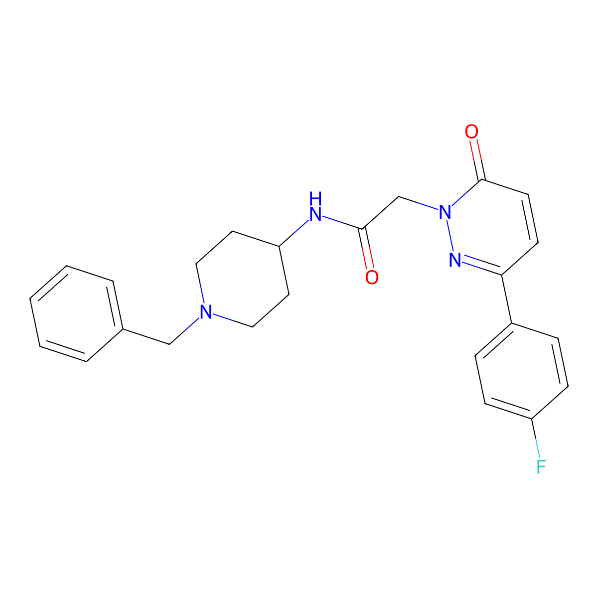 N-(1-benzyl-4-piperidinyl)-2-[3-(4-fluorophenyl)-6-oxo-1(6H)-pyridazinyl]acetamide molecular structure, CAS 1232803-44-9