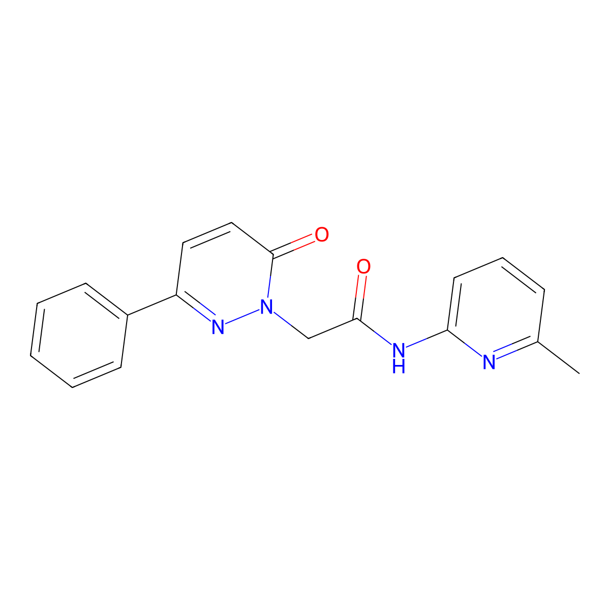 N-(6-methylpyridin-2-yl)-2-(6-oxo-3-phenylpyridazin-1(6H)-yl)acetamide molecular structure, CAS 1232803-49-4