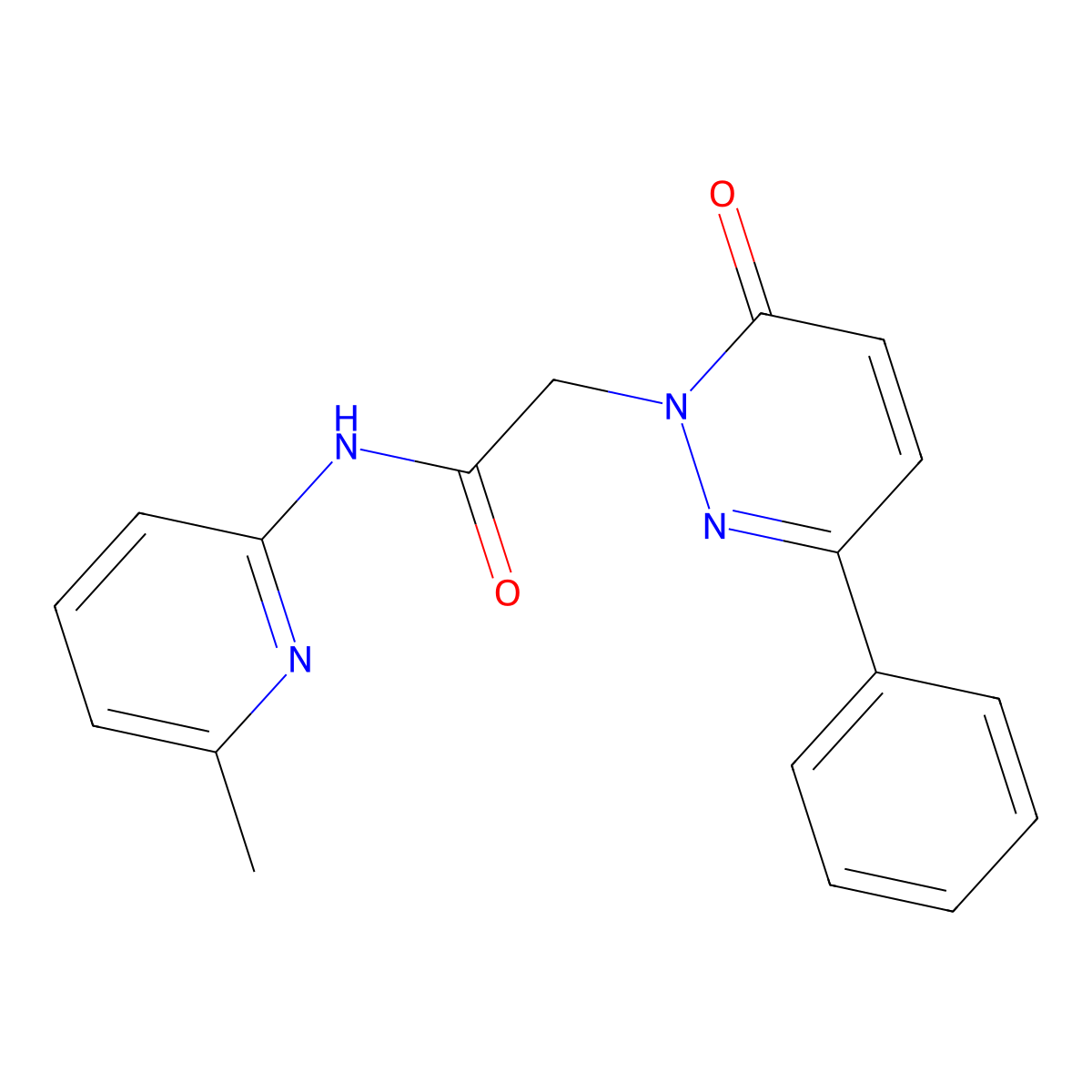 N-(6-methylpyridin-2-yl)-2-(6-oxo-3-phenylpyridazin-1(6H)-yl)acetamide molecular structure, CAS 1232803-49-4