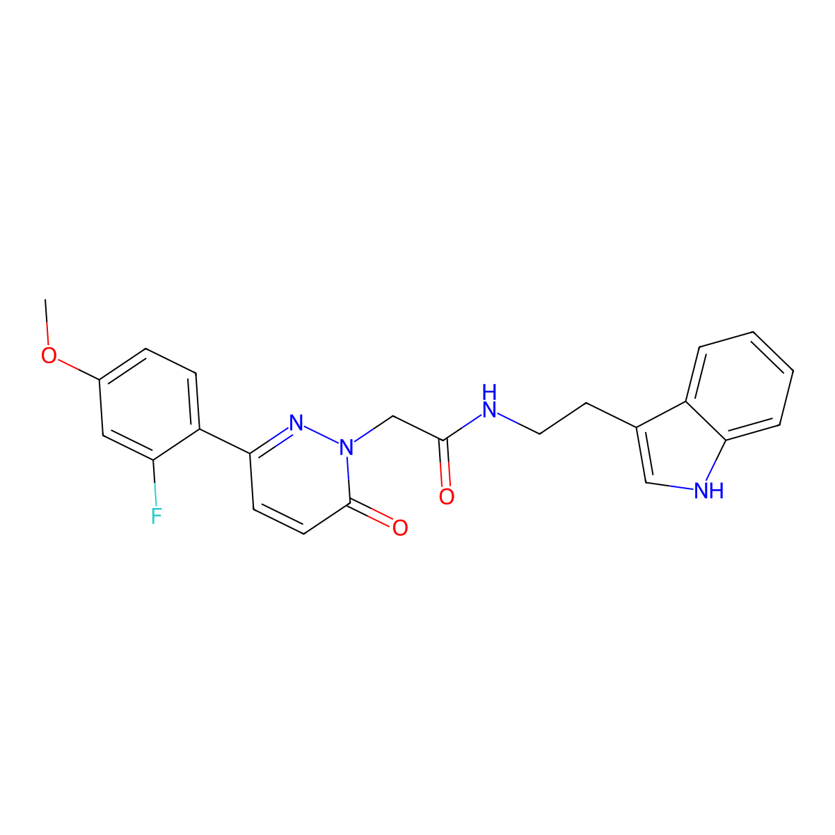 2-[3-(2-fluoro-4-methoxyphenyl)-6-oxo-1(6H)-pyridazinyl]-N~1~-[2-(1H-indol-3-yl)ethyl]acetamide molecular structure, CAS 1232804-09-9