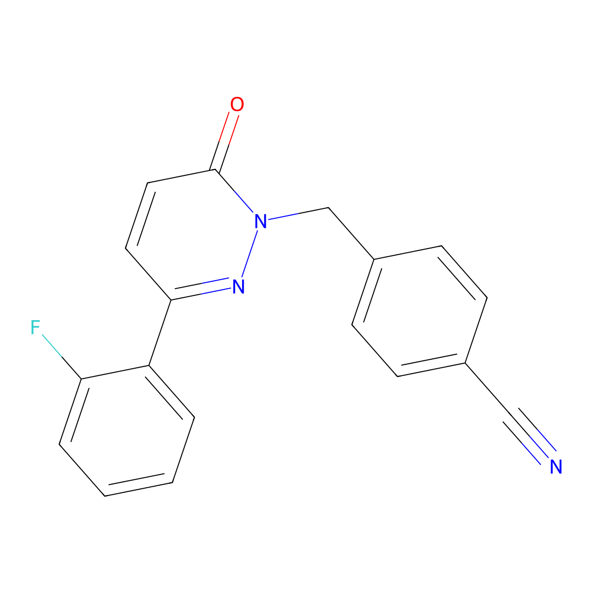 4-((3-(2-fluorophenyl)-6-oxopyridazin-1(6H)-yl)methyl)benzonitrile molecular structure, CAS 1232804-46-4