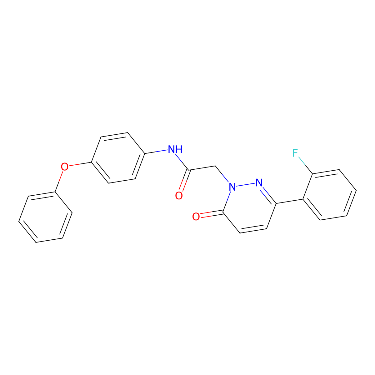 2-(3-(2-fluorophenyl)-6-oxopyridazin-1(6H)-yl)-N-(4-phenoxyphenyl)acetamide molecular structure, CAS 1232804-56-6