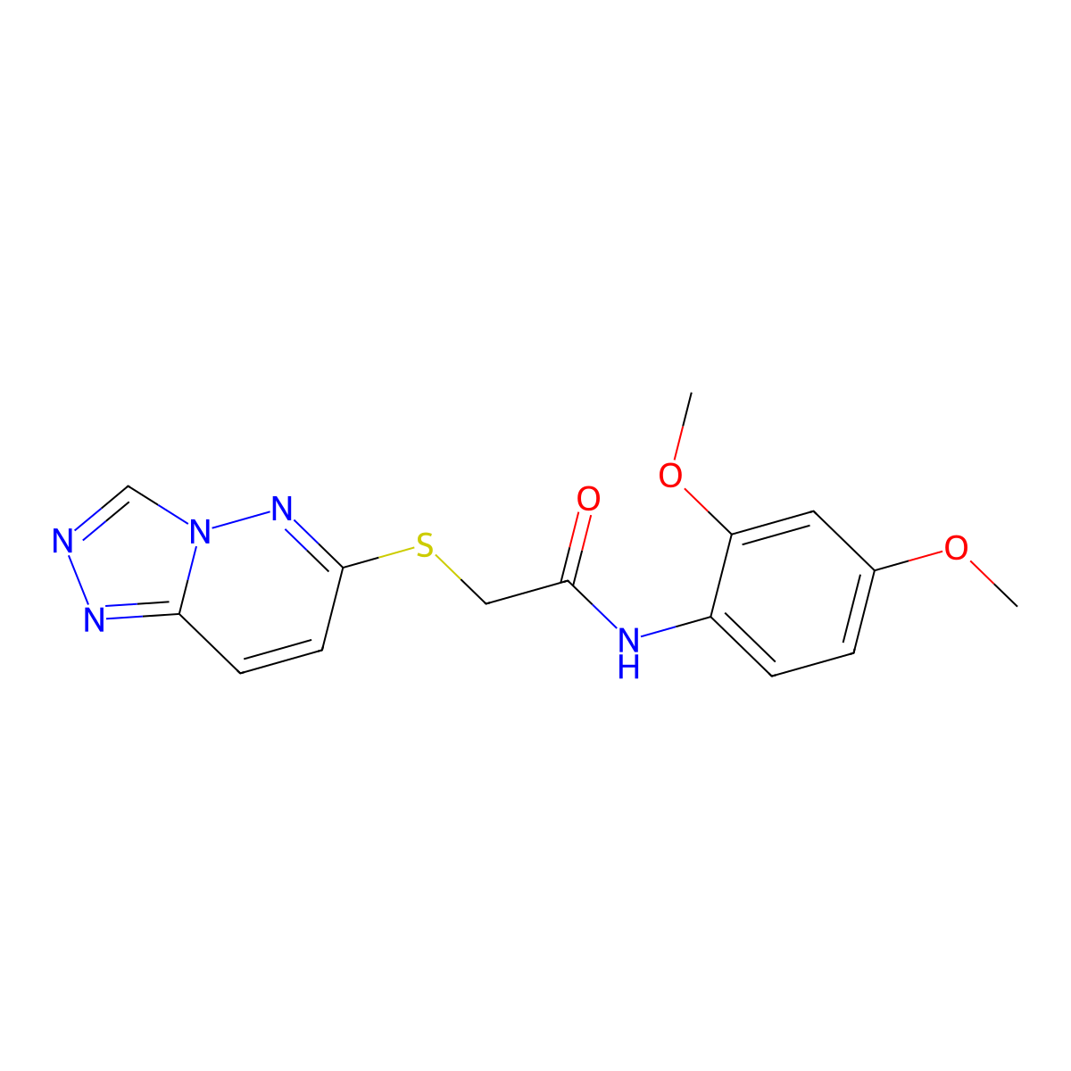 N-(2,4-dimethoxyphenyl)-2-([1,2,4]triazolo[4,3-b]pyridazin-6-ylsulfanyl)acetamide molecular structure, CAS 1232804-60-2