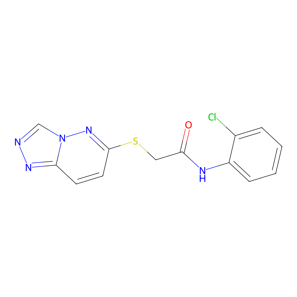 N-(2-chlorophenyl)-2-([1,2,4]triazolo[4,3-b]pyridazin-6-ylsulfanyl)acetamide molecular structure, CAS 1232804-88-4