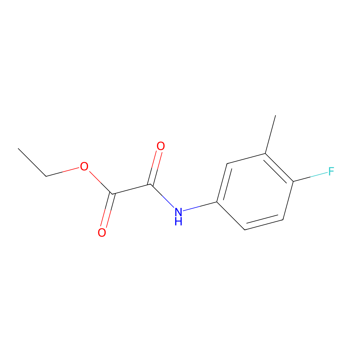Ethyl [(4-fluoro-3-methylphenyl)amino](oxo)acetate molecular structure, CAS 1232805-17-2