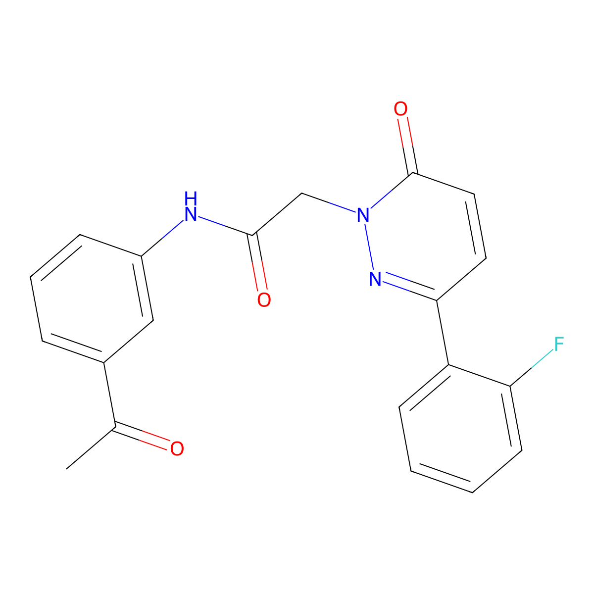 N-(3-acetylphenyl)-2-[3-(2-fluorophenyl)-6-oxopyridazin-1(6H)-yl]acetamide molecular structure, CAS 1232805-66-1