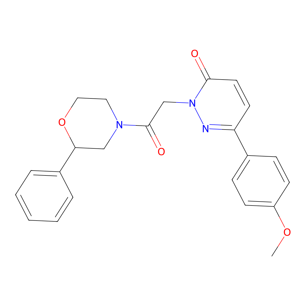 6-(4-methoxyphenyl)-2-[2-oxo-2-(2-phenylmorpholino)ethyl]-3(2H)-pyridazinone molecular structure, CAS 1232806-32-4