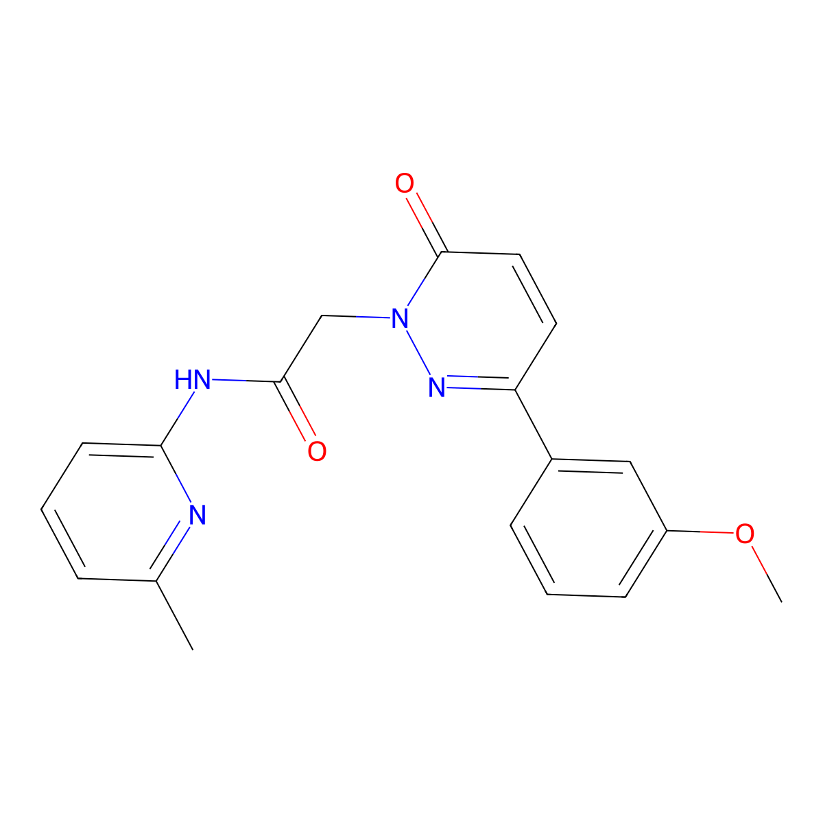2-(3-(3-methoxyphenyl)-6-oxopyridazin-1(6H)-yl)-N-(6-methylpyridin-2-yl)acetamide molecular structure, CAS 1232806-33-5