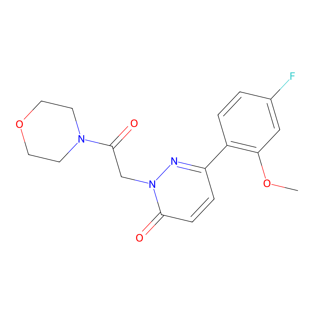 6-(4-fluoro-2-methoxyphenyl)-2-(2-morpholino-2-oxoethyl)-3(2H)-pyridazinone molecular structure, CAS 1232806-57-3
