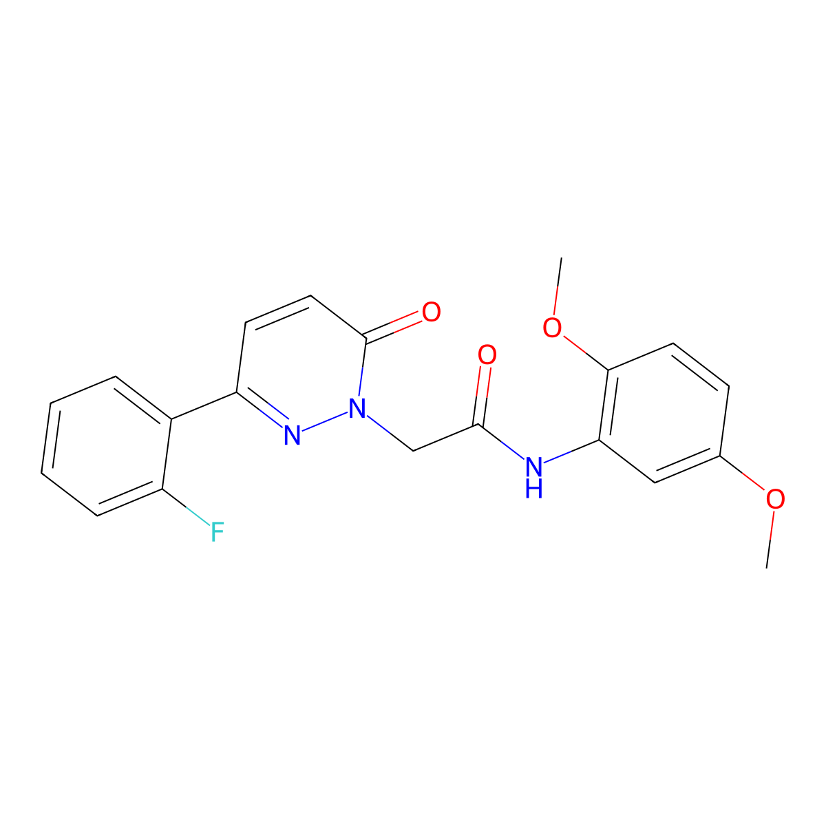 N-(2,5-dimethoxyphenyl)-2-[3-(2-fluorophenyl)-6-oxopyridazin-1(6H)-yl]acetamide molecular structure, CAS 1232806-89-1