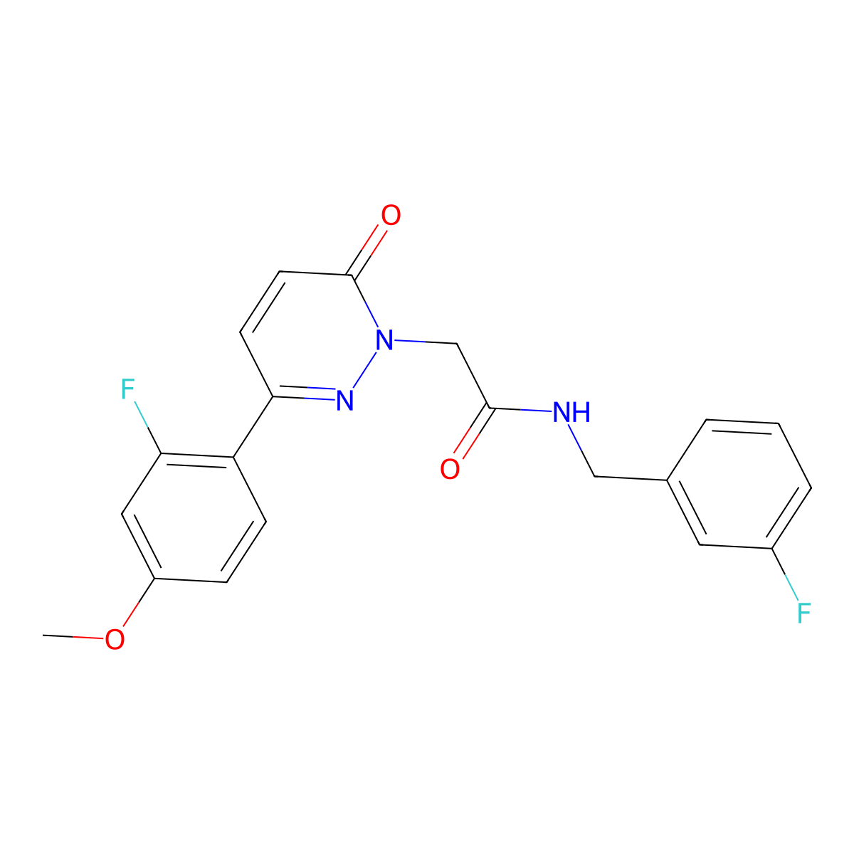 N-(3-fluorobenzyl)-2-[3-(2-fluoro-4-methoxyphenyl)-6-oxopyridazin-1(6H)-yl]acetamide molecular structure, CAS 1232806-92-6