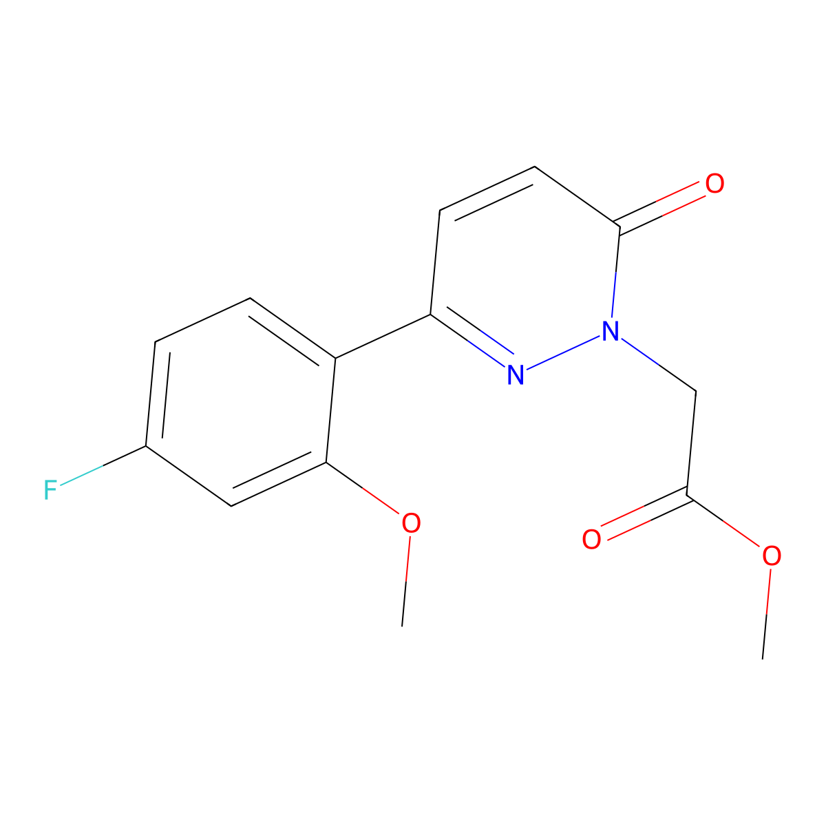 methyl [3-(4-fluoro-2-methoxyphenyl)-6-oxopyridazin-1(6H)-yl]acetate molecular structure, CAS 1232806-94-8