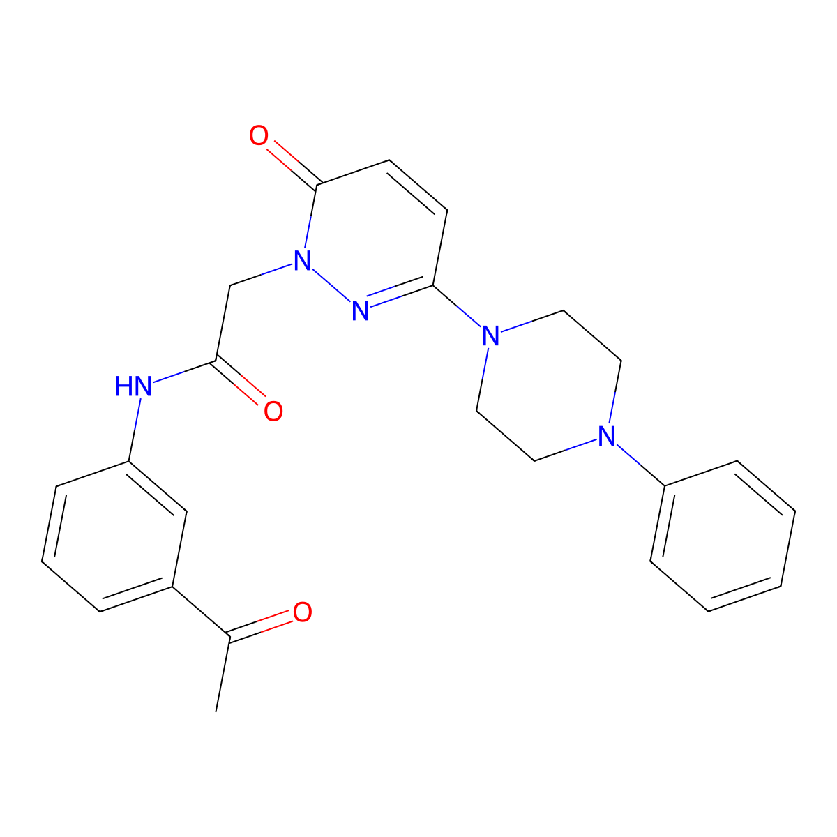 N-(3-acetylphenyl)-2-(6-oxo-3-(4-phenylpiperazin-1-yl)pyridazin-1(6H)-yl)acetamide molecular structure, CAS 1232807-07-6