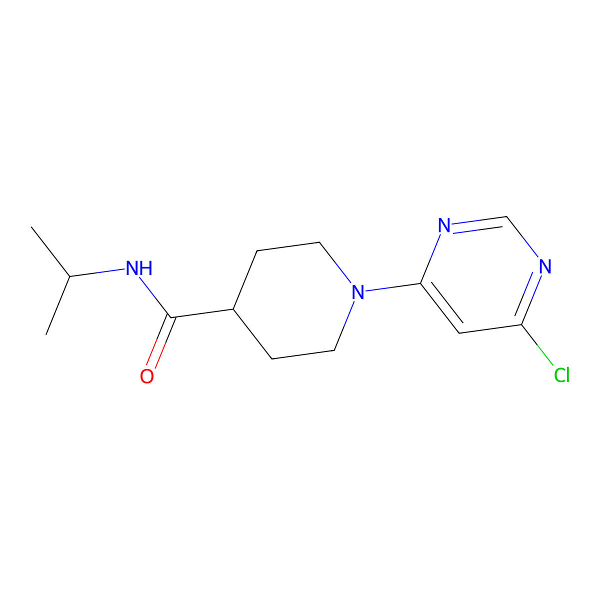 1-(6-chloropyrimidin-4-yl)-N-(propan-2-yl)piperidine-4-carboxamide molecular structure, CAS 1232807-31-6