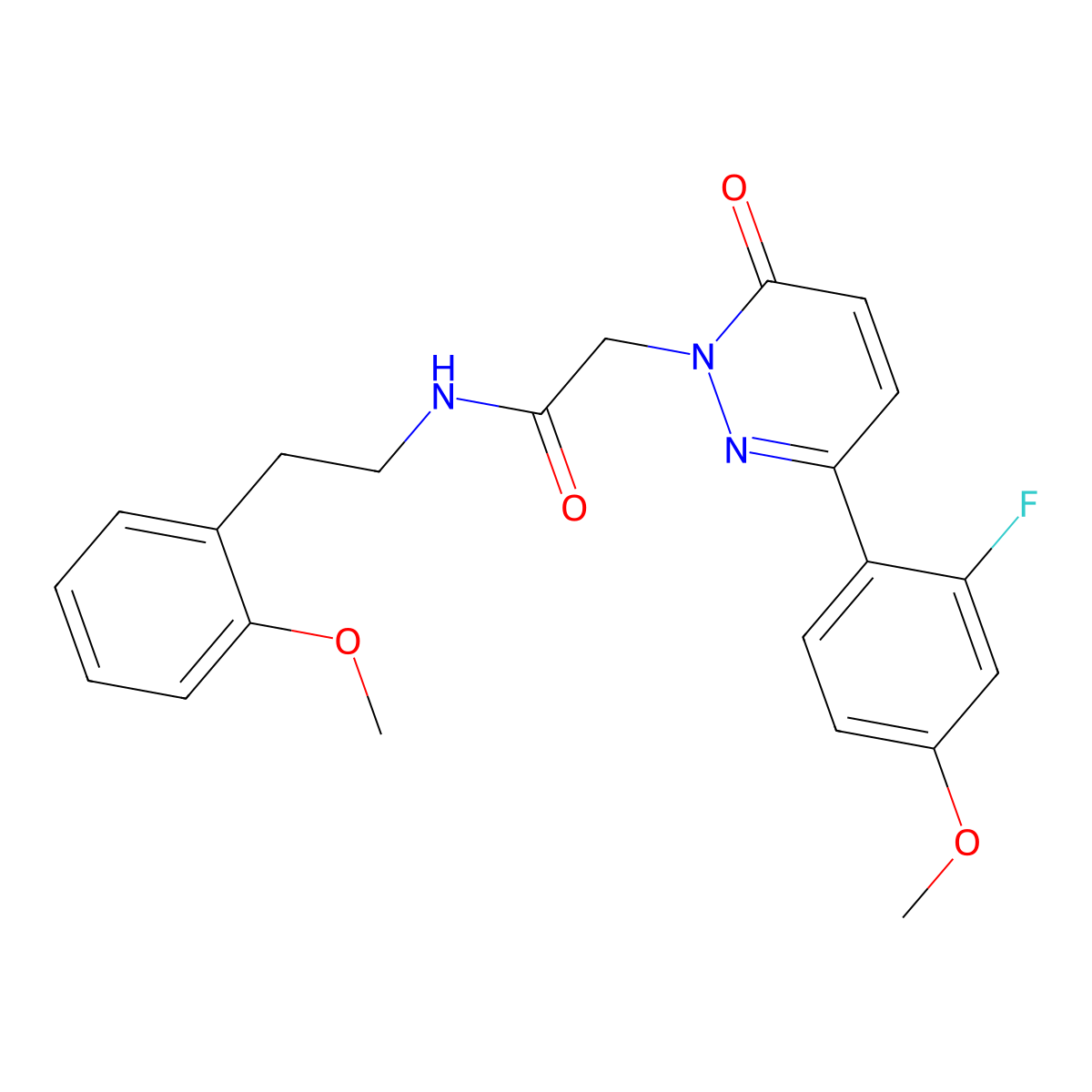 2-[3-(2-fluoro-4-methoxyphenyl)-6-oxo-1(6H)-pyridazinyl]-N~1~-(2-methoxyphenethyl)acetamide molecular structure, CAS 1232807-80-5