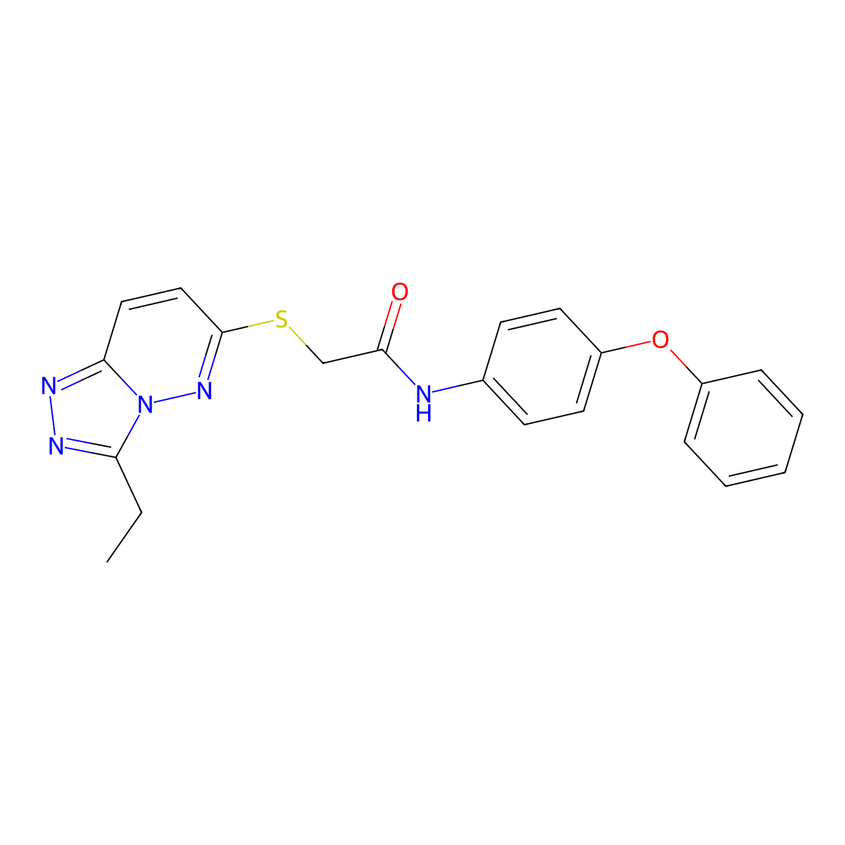 2-[(3-ethyl[1,2,4]triazolo[4,3-b]pyridazin-6-yl)sulfanyl]-N-(4-phenoxyphenyl)acetamide molecular structure, CAS 1232807-92-9