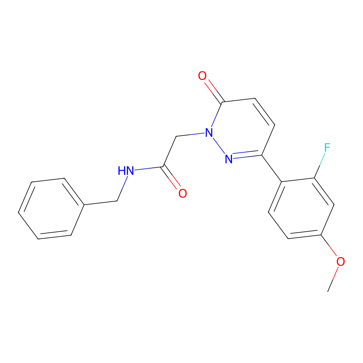N-benzyl-2-(3-(2-fluoro-4-methoxyphenyl)-6-oxopyridazin-1(6H)-yl)acetamide molecular structure, CAS 1232808-69-3