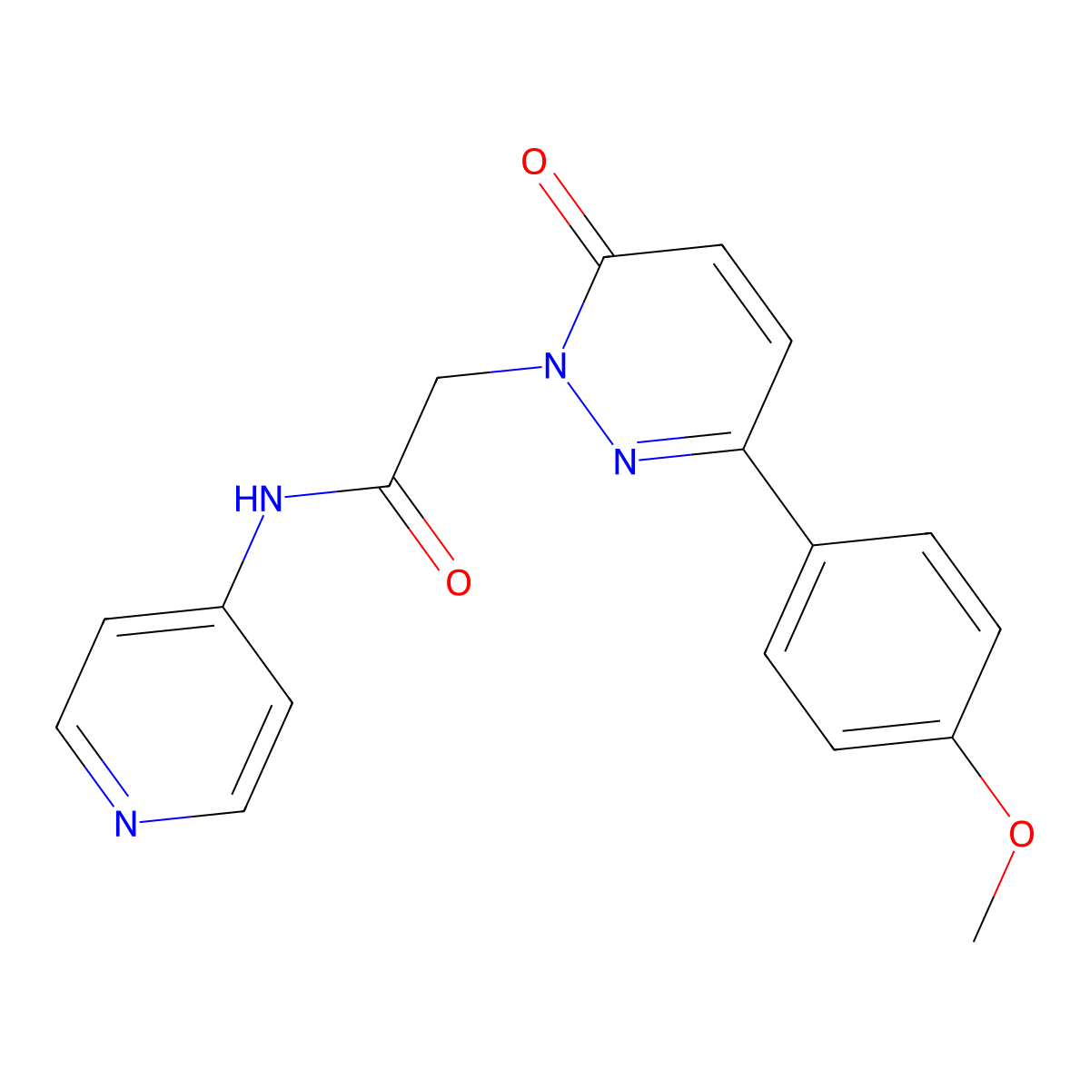2-(3-(4-methoxyphenyl)-6-oxopyridazin-1(6H)-yl)-N-(pyridin-4-yl)acetamide molecular structure, CAS 1232808-83-1