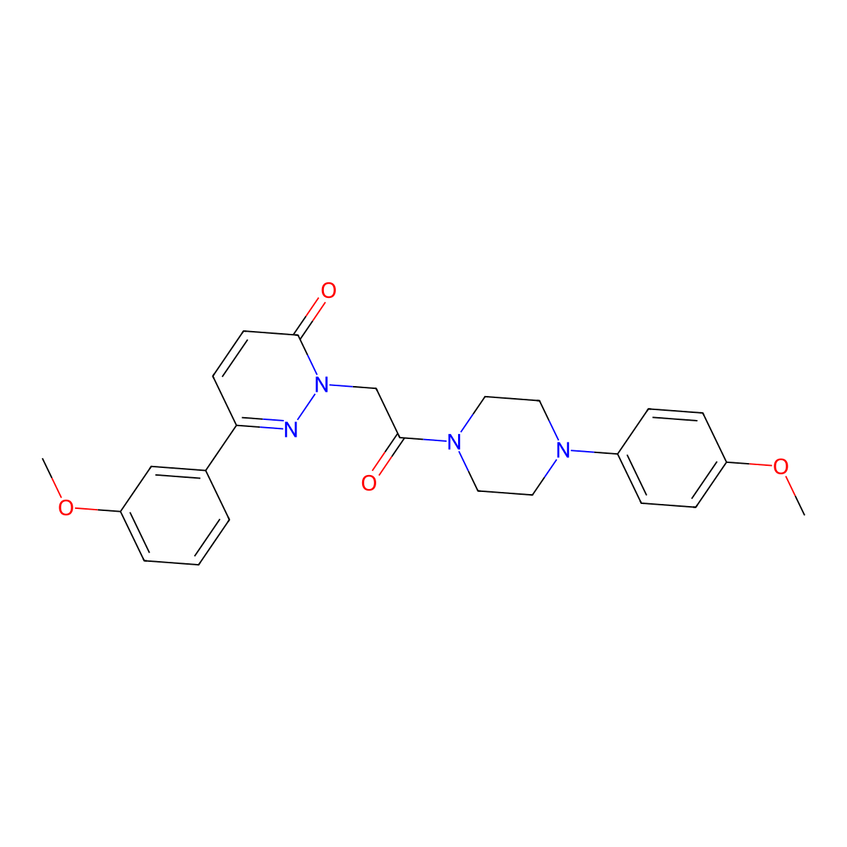 6-(3-methoxyphenyl)-2-{2-[4-(4-methoxyphenyl)piperazino]-2-oxoethyl}-3(2H)-pyridazinone molecular structure, CAS 1232809-11-8