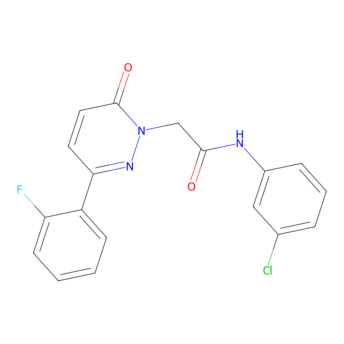 N-(3-chlorophenyl)-2-(3-(2-fluorophenyl)-6-oxopyridazin-1(6H)-yl)acetamide molecular structure, CAS 1232809-36-7