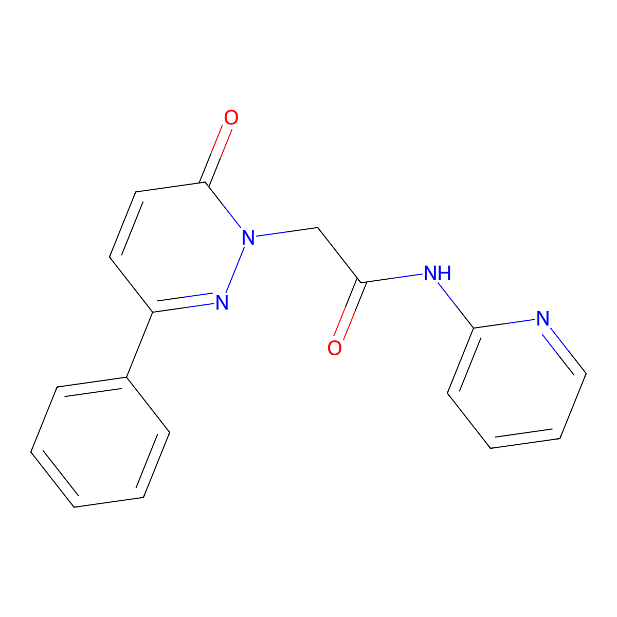 2-(6-oxo-3-phenylpyridazin-1(6H)-yl)-N-(pyridin-2-yl)acetamide molecular structure, CAS 1232809-38-9