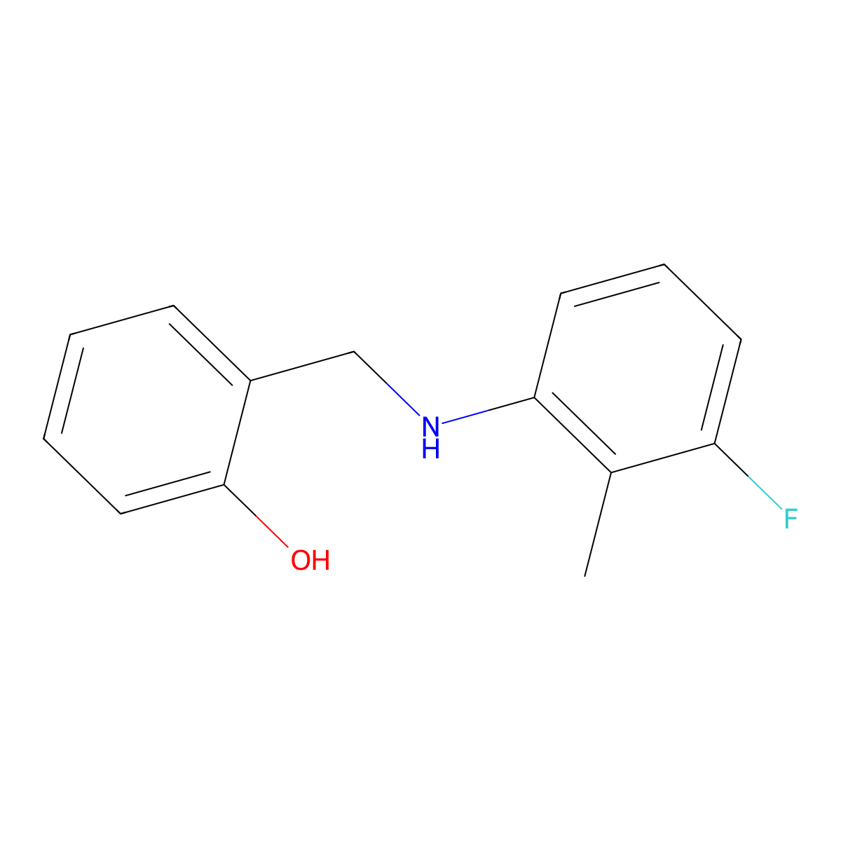 2-{[(3-Fluoro-2-methylphenyl)amino]methyl}phenol molecular structure, CAS 1232809-63-0