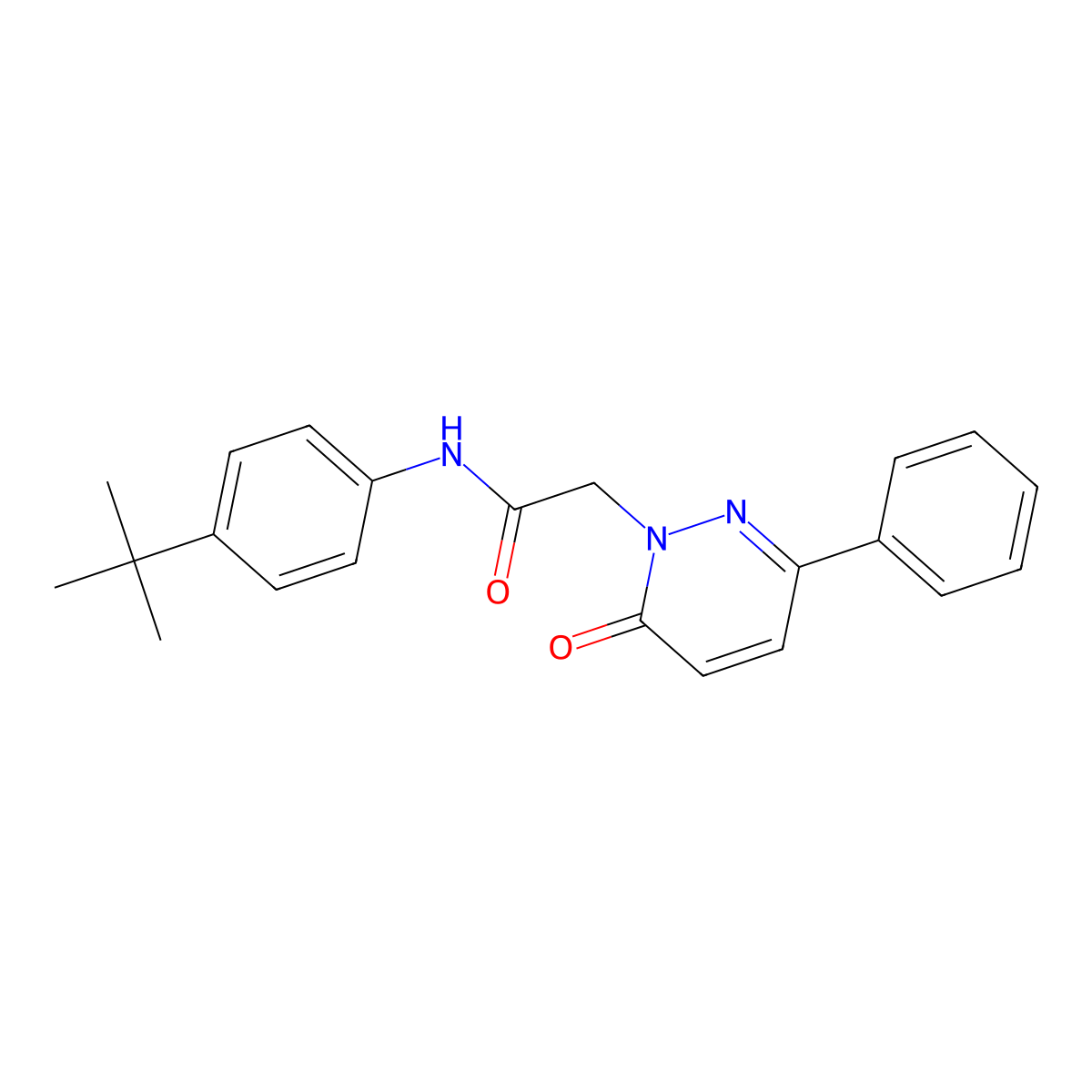 N-(4-tert-butylphenyl)-2-(6-oxo-3-phenylpyridazin-1(6H)-yl)acetamide molecular structure, CAS 1232809-71-0