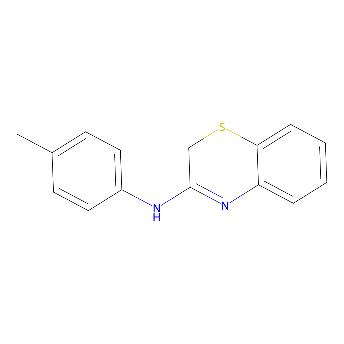 N-(4-methylphenyl)-2H-1,4-benzothiazin-3-amine molecular structure, CAS 123281-74-3