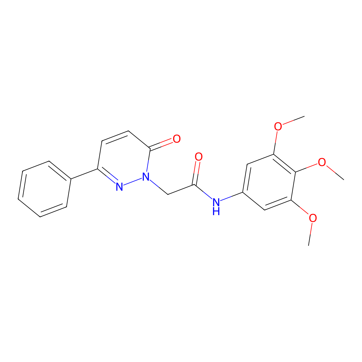 2-(6-oxo-3-phenylpyridazin-1(6H)-yl)-N-(3,4,5-trimethoxyphenyl)acetamide molecular structure, CAS 1232810-36-4