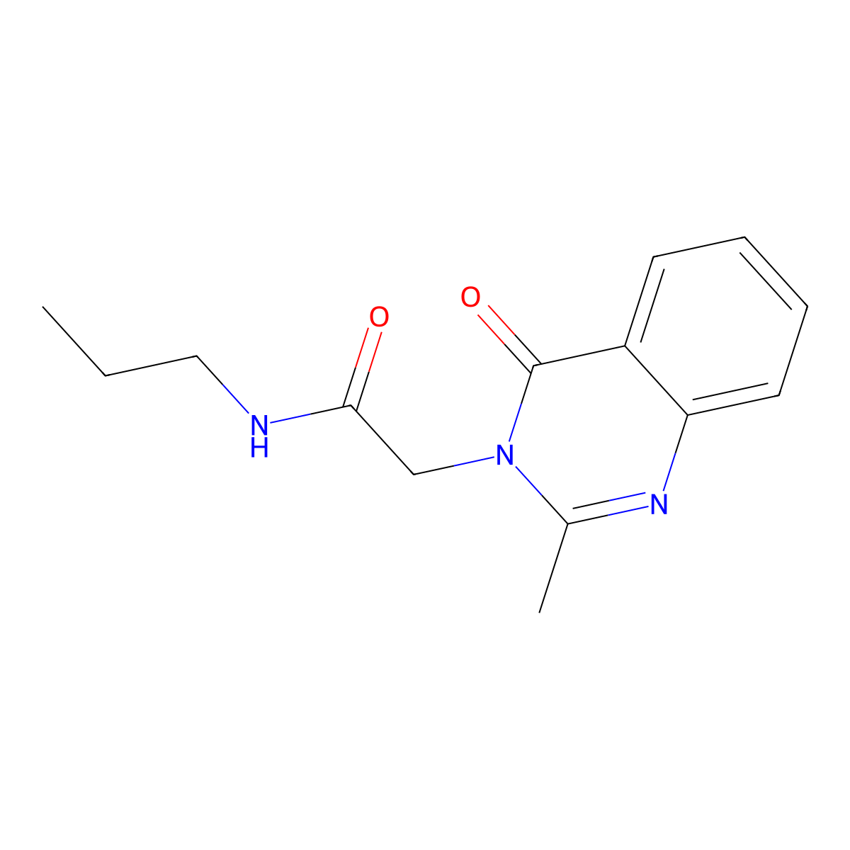 2-(2-methyl-4-oxoquinazolin-3(4H)-yl)-N-propylacetamide molecular structure, CAS 1232810-86-4