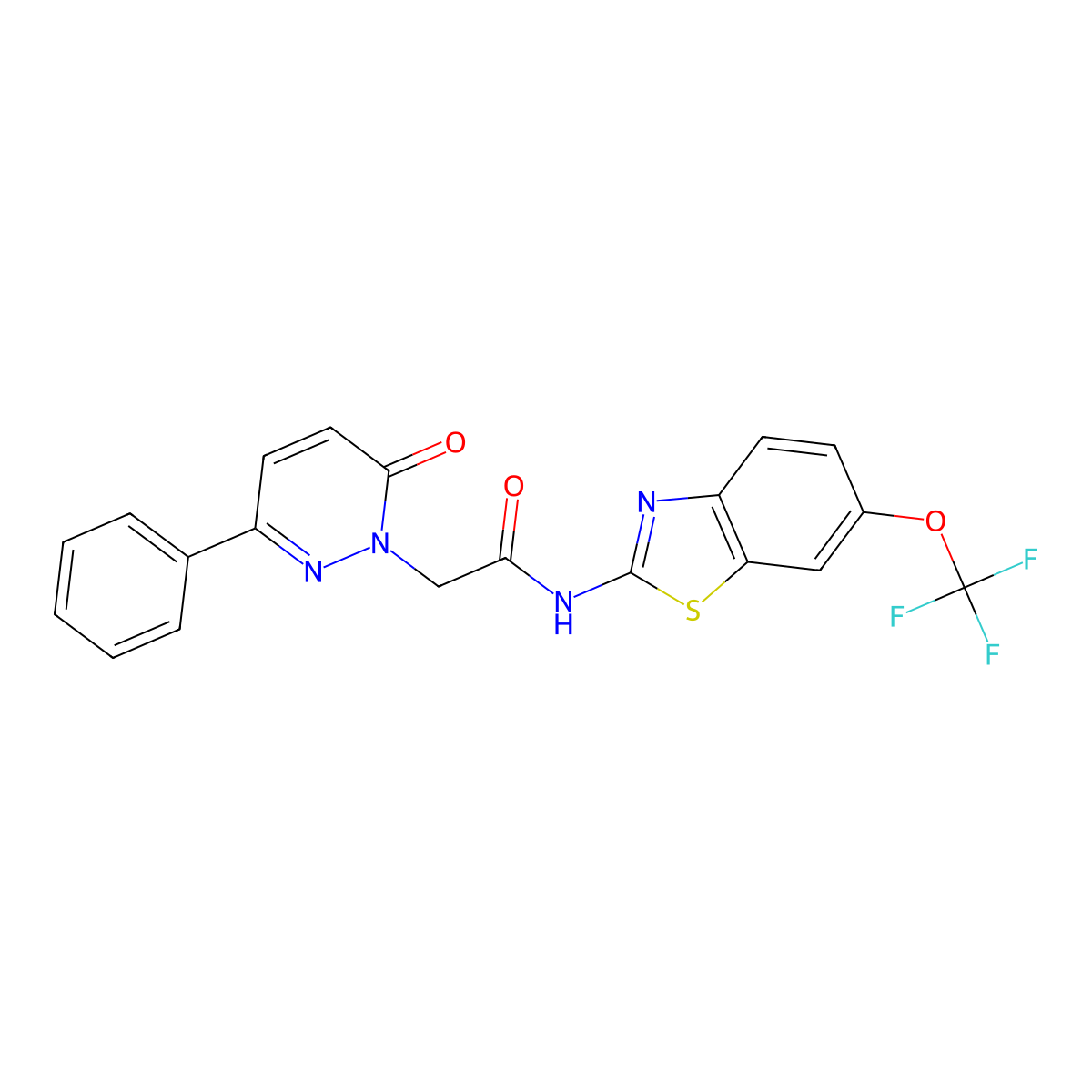 2-(6-oxo-3-phenylpyridazin-1(6H)-yl)-N-[(2Z)-6-(trifluoromethoxy)-1,3-benzothiazol-2(3H)-ylidene]acetamide molecular structure, CAS 1232821-31-6