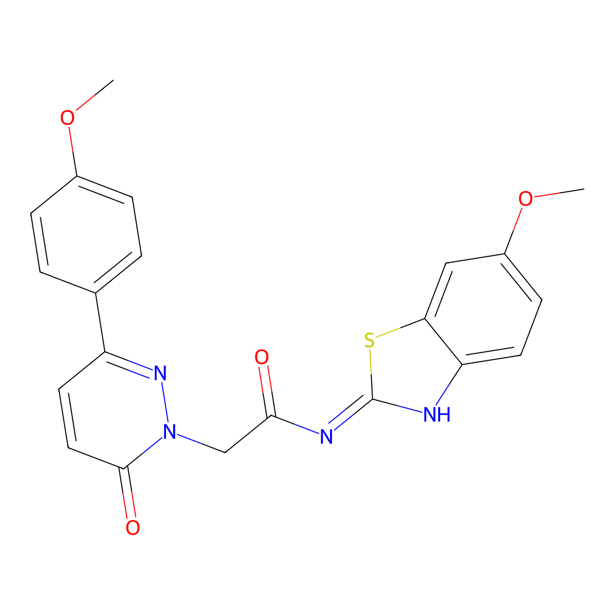 N-[(2Z)-6-methoxy-1,3-benzothiazol-2(3H)-ylidene]-2-[3-(4-methoxyphenyl)-6-oxopyridazin-1(6H)-yl]acetamide molecular structure, CAS 1232822-72-8