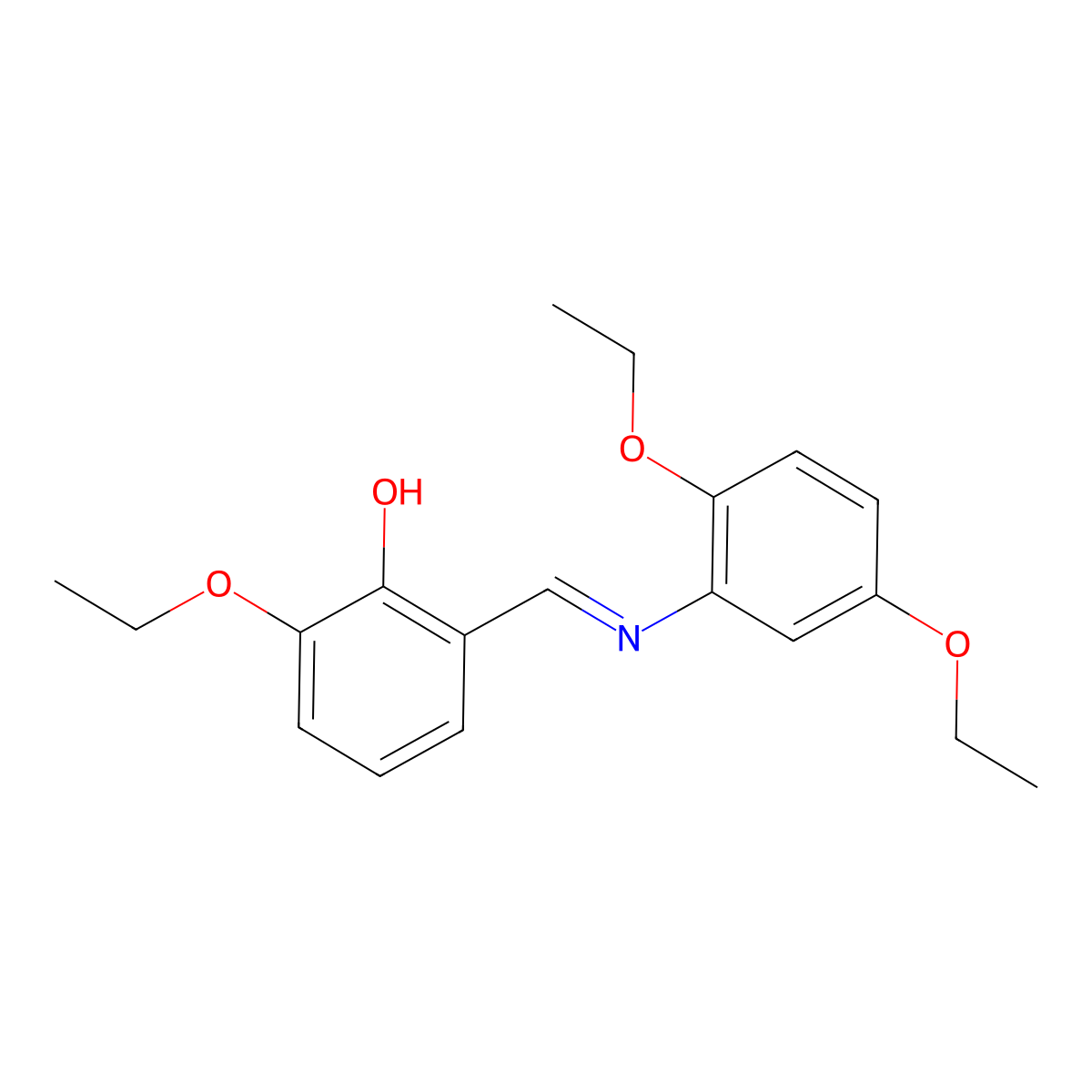 2-{(E)-[(2,5-diethoxyphenyl)imino]methyl}-6-ethoxyphenol molecular structure, CAS 1232824-93-9