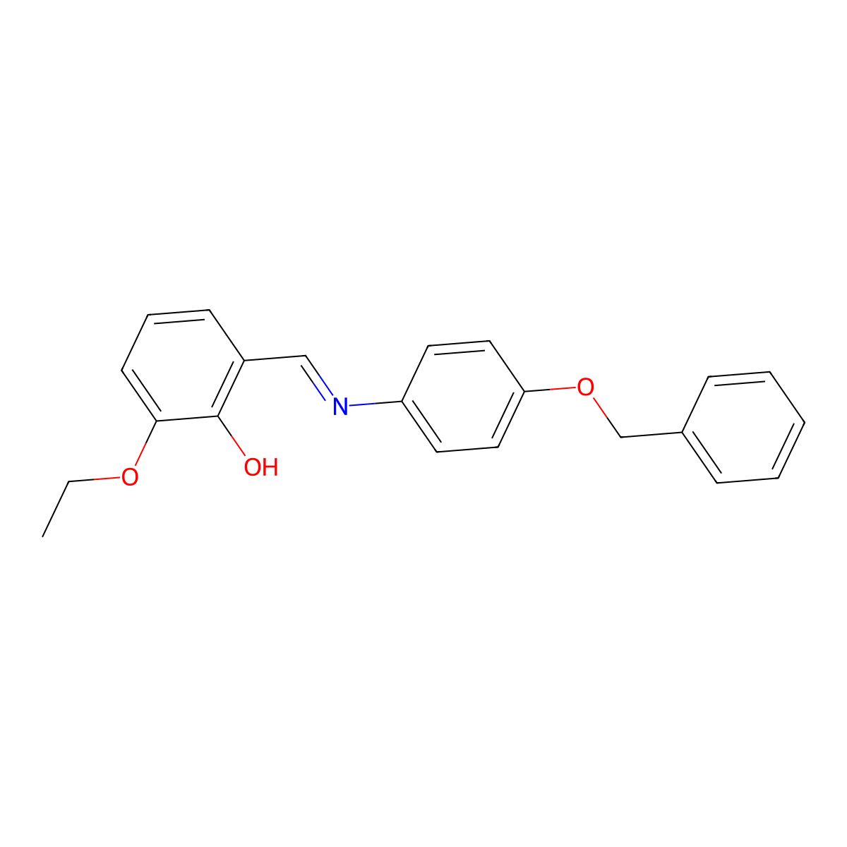 2-((E)-{[4-(benzyloxy)phenyl]imino}methyl)-6-ethoxyphenol molecular structure, CAS 1232826-55-9