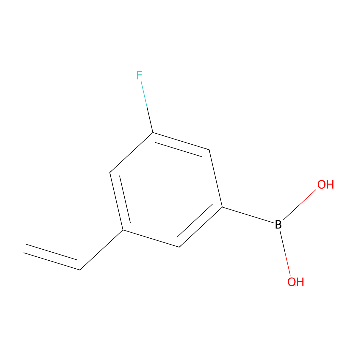 (3-Fluoro-5-vinylphenyl)boronic acid molecular structure, CAS 1232836-03-1