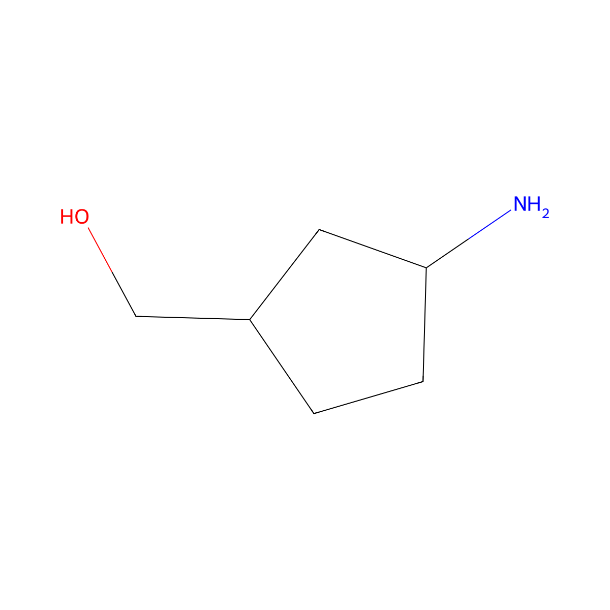 (3-Aminocyclopentyl)methanol molecular structure, CAS 123288-54-0