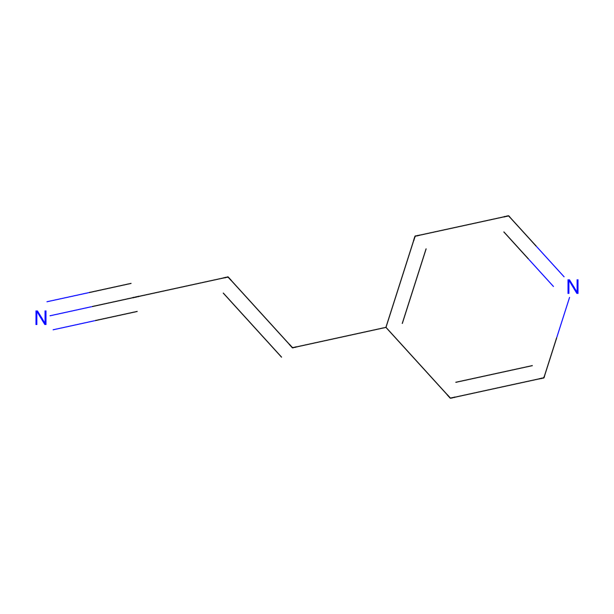 3-(Pyridin-4-yl)acrylonitrile molecular structure, CAS 123293-72-1