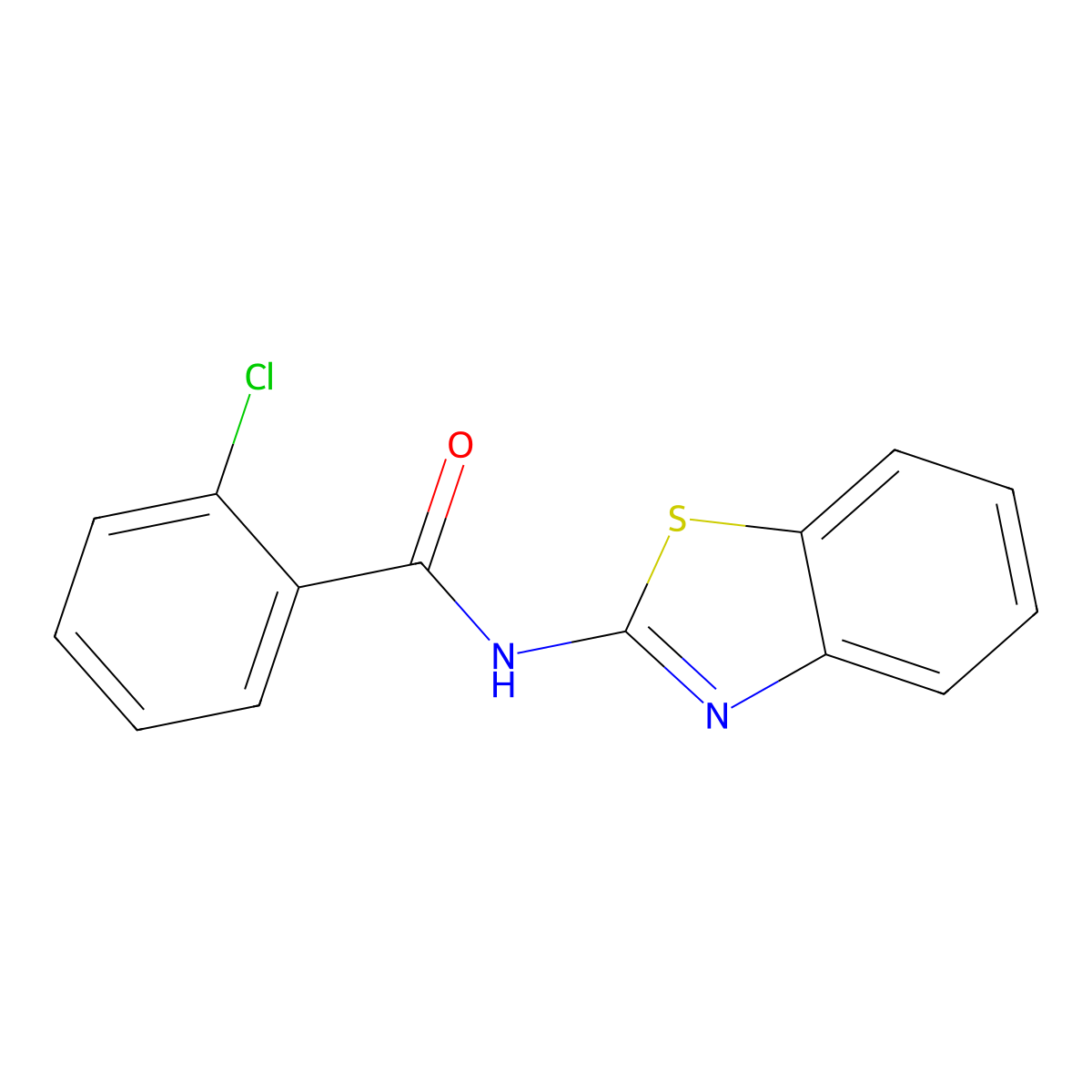 N-(1,3-Benzothiazol-2-YL)-2-chlorobenzamide molecular structure, CAS 123294-55-3