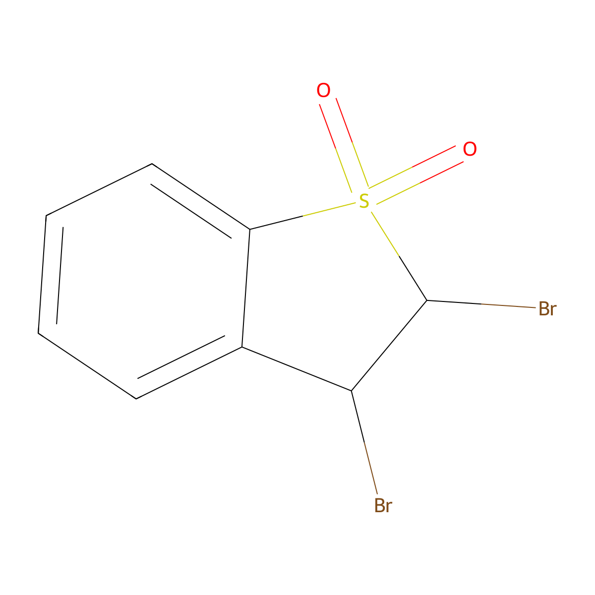 2,3-Dibromo-2,3-dihydro-1-benzothiophene 1,1-dioxide molecular structure, CAS 123297-21-2