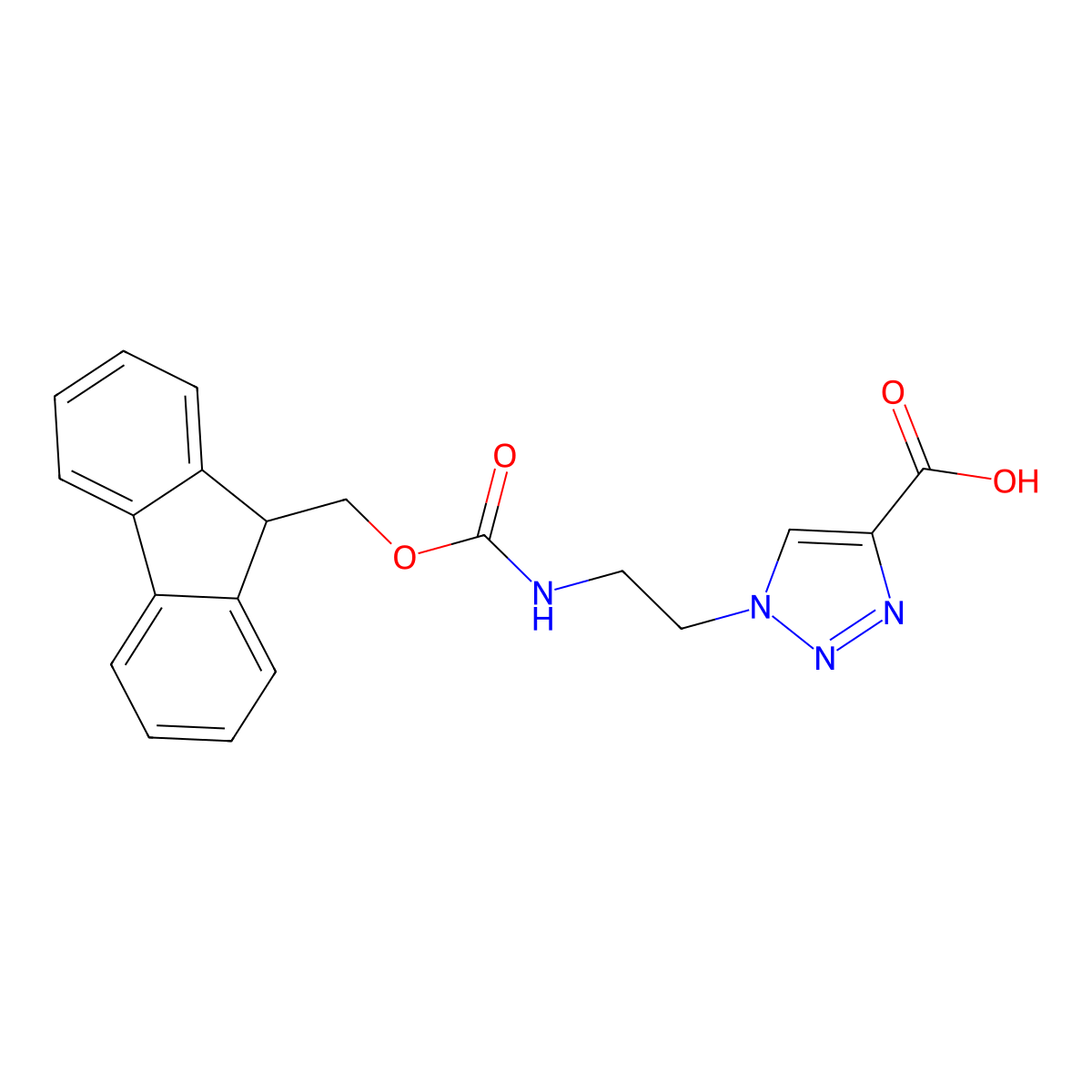 1-[2-({[(9H-fluoren-9-yl)methoxy]carbonyl}amino)ethyl]-1H-1,2,3-triazole-4-carboxylic acid molecular structure, CAS 1232979-31-5