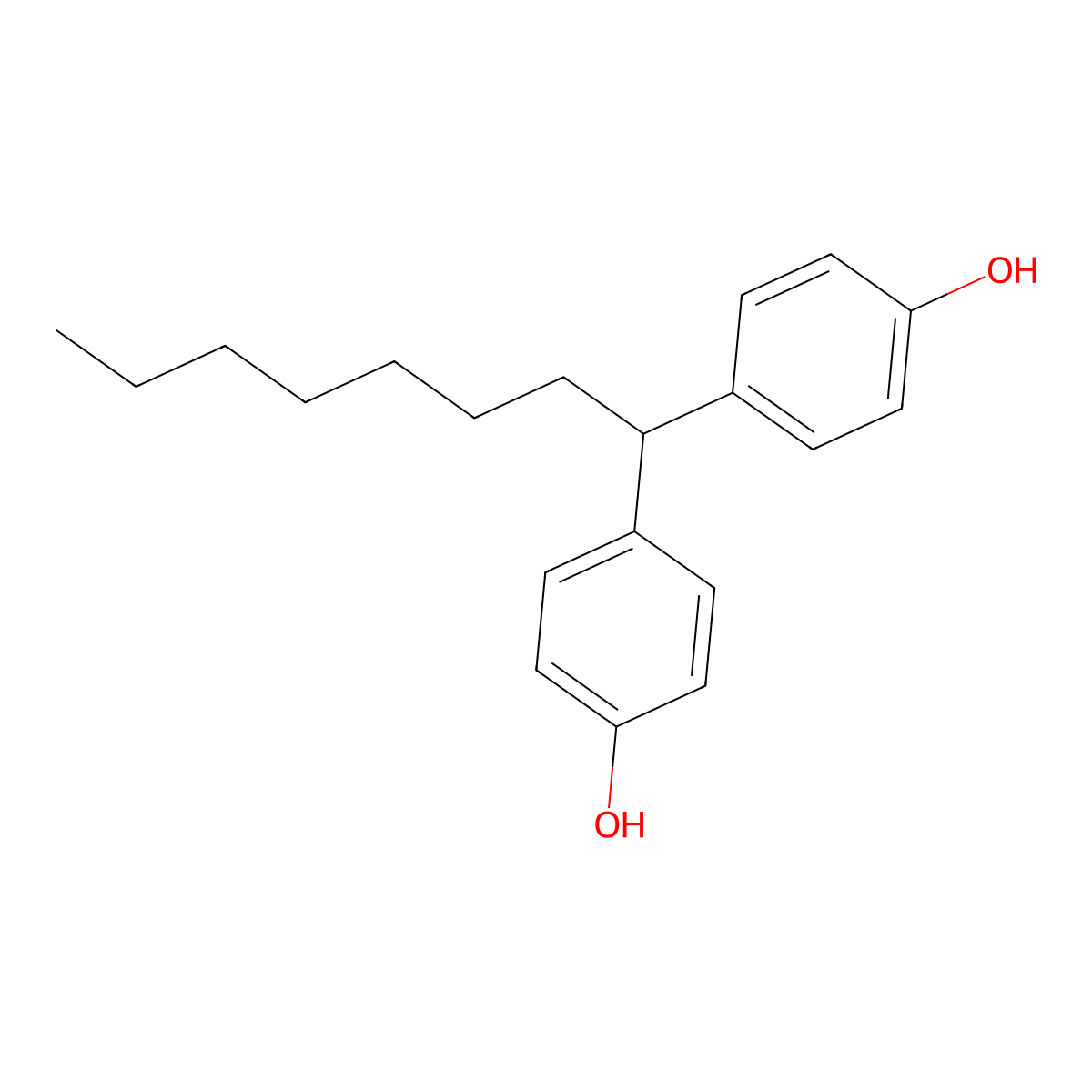 p,p'-Octylidenebisphenol molecular structure, CAS 1233-26-7