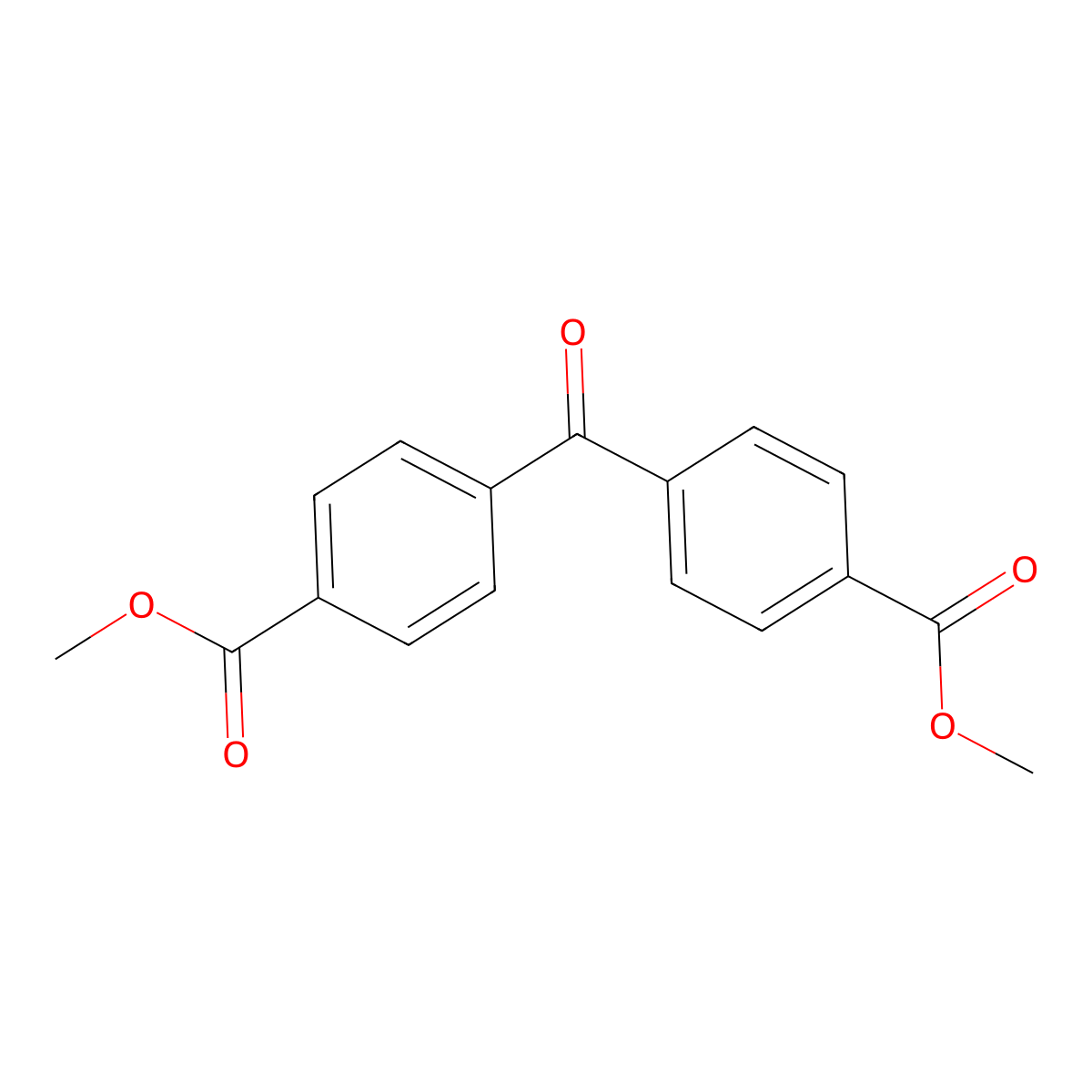 Benzoic acid, 4,4'-carbonylbis-, dimethyl ester molecular structure, CAS 1233-73-4