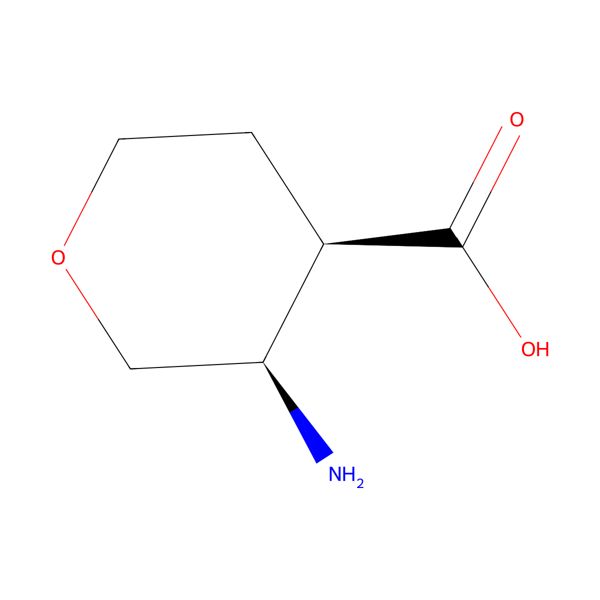 cis-3-Amino-tetrahydropyran-4-carboxylic acid molecular structure, CAS 1233010-36-0