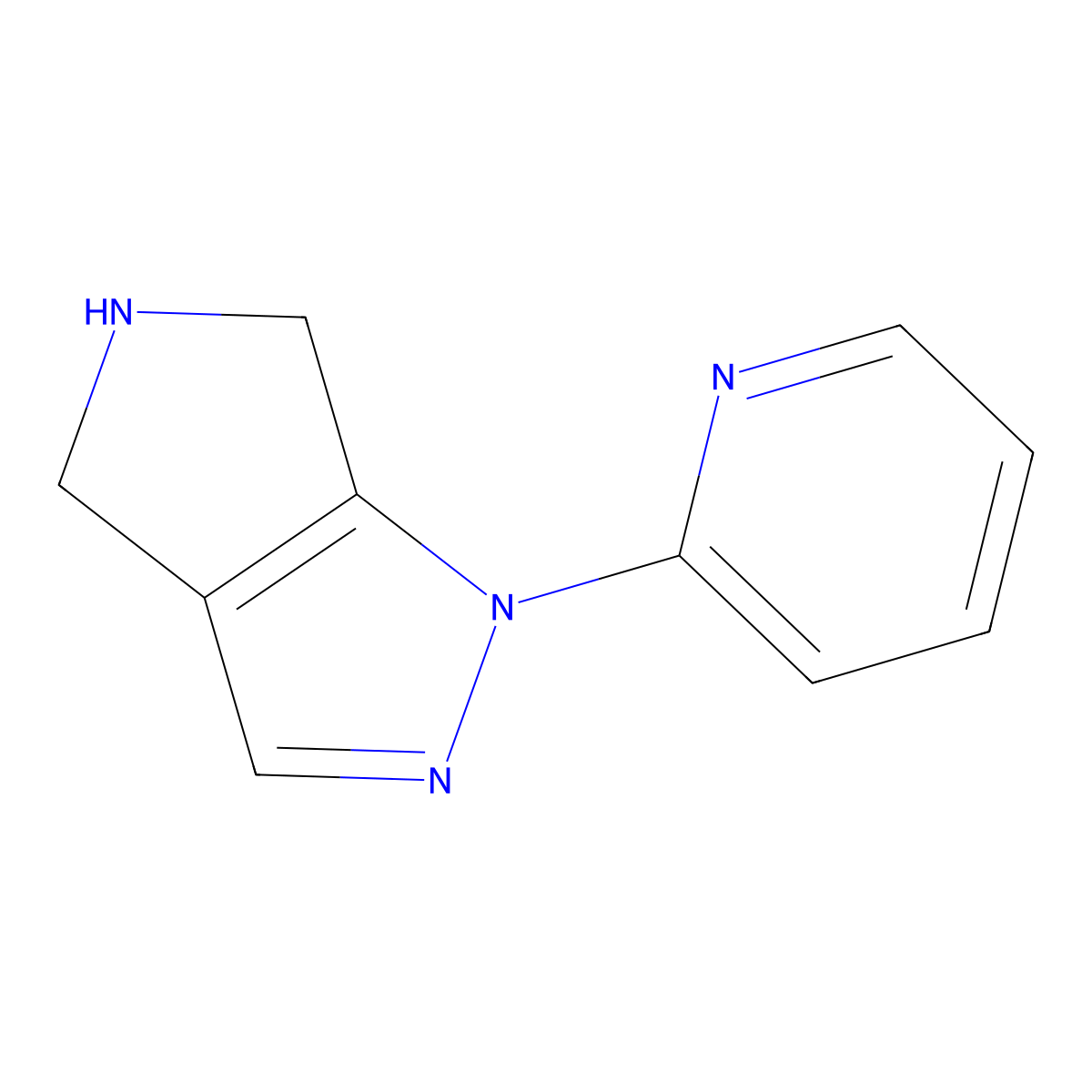 1-(Pyridin-2-yl)-1,4,5,6-tetrahydropyrrolo[3,4-c]pyrazole molecular structure, CAS 1233025-21-2
