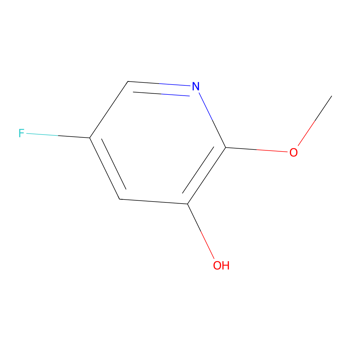 5-Fluoro-3-hydroxy-2-methoxypyridine molecular structure, CAS 1233025-58-5