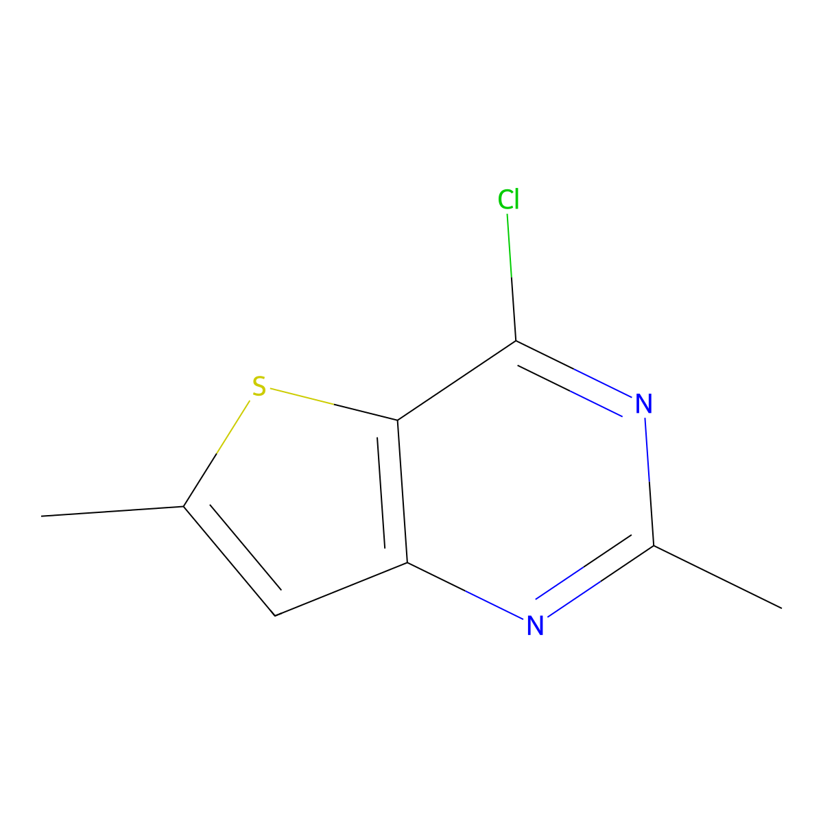 4-Chloro-2,6-dimethylthieno[3,2-d]pyrimidine molecular structure, CAS 1233025-67-6