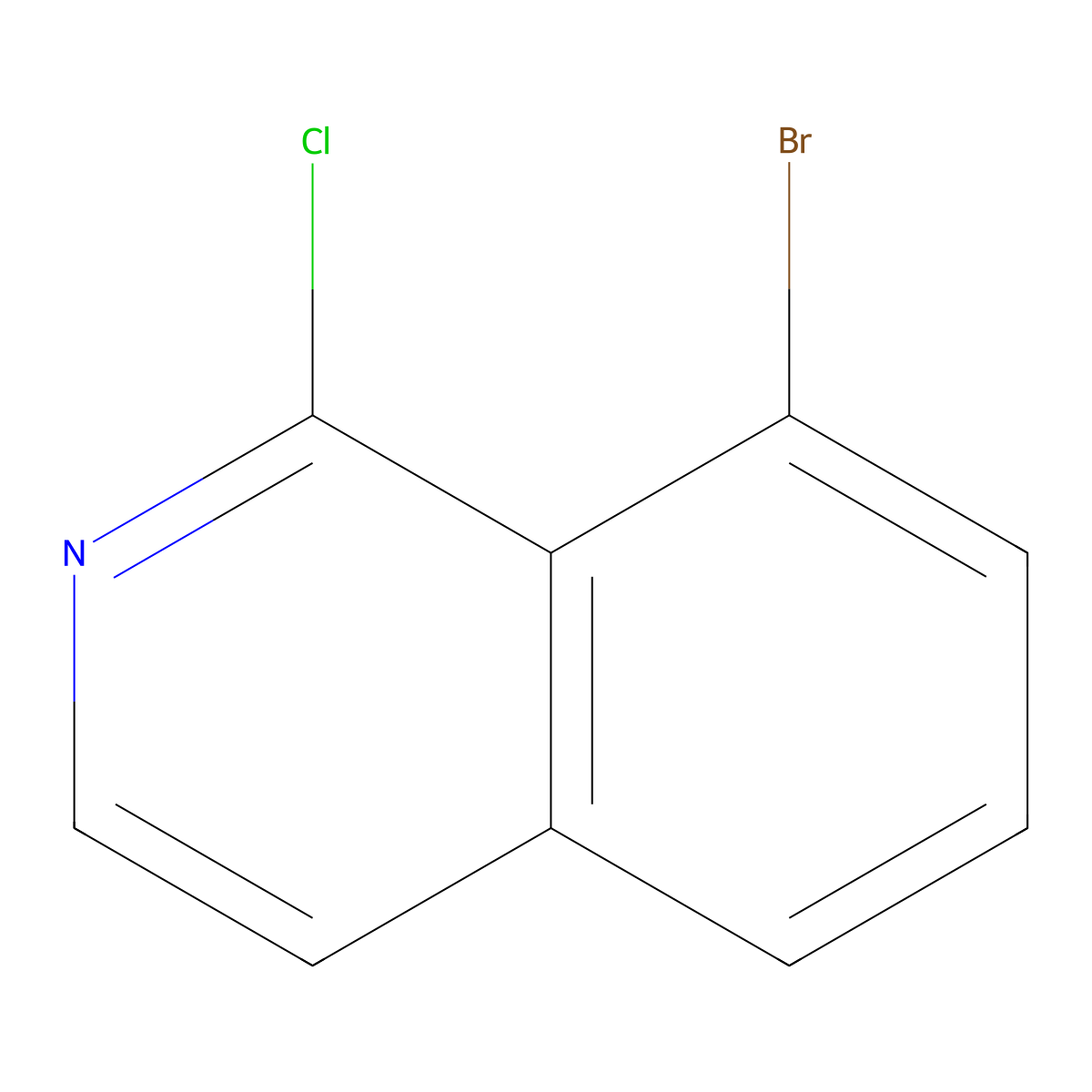 8-Bromo-1-chloroisoquinoline molecular structure, CAS 1233025-78-9