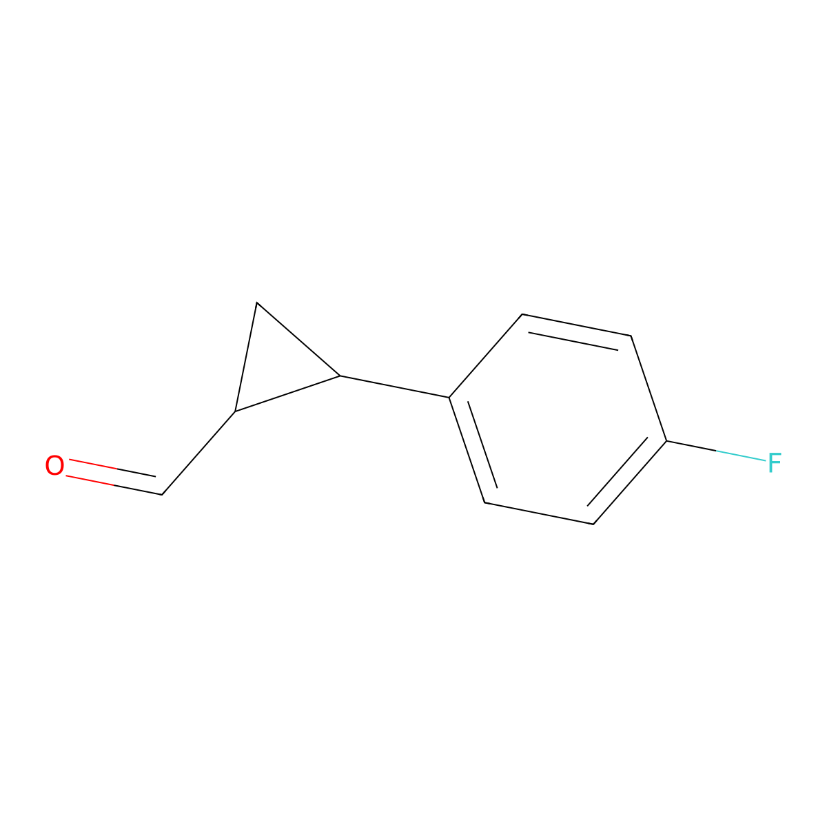 2-(4-Fluorophenyl)cyclopropane-1-carbaldehyde molecular structure, CAS 1233026-05-5